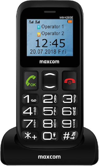 Xlarge Maxcom Mm426 Se Dual Sim Kinito Me Megala Koumpia Elliniko Menou Mayro