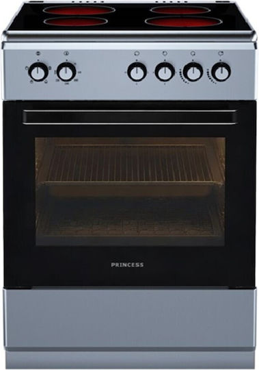 Xlarge Princess Fr8080x Kouzina 72lt Me Keramikes Esties P60ek Inox